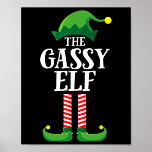 Gy Elf Matching Family Group Weihnachts-Party Poster