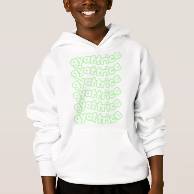 @gyattrice Logo Pastel Green Kid Hoodie (Vorderseite)