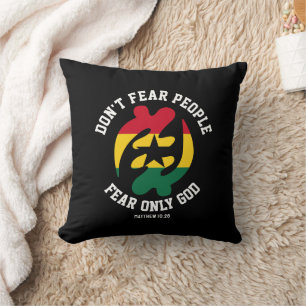Gye Nyame Adinkra Christliches Ghana Fürchte nur G Kissen