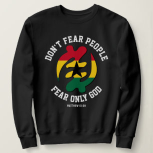 Gye Nyame Adinkra FEAR NUR GOTT Christlich Ghana Sweatshirt