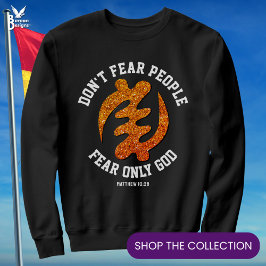 Gye Nyame Adinkra FEAR NUR GOTT Christlichen Glitz Sweatshirt