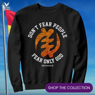Gye Nyame Adinkra FEAR NUR GOTT Christlichen Glitz Sweatshirt
