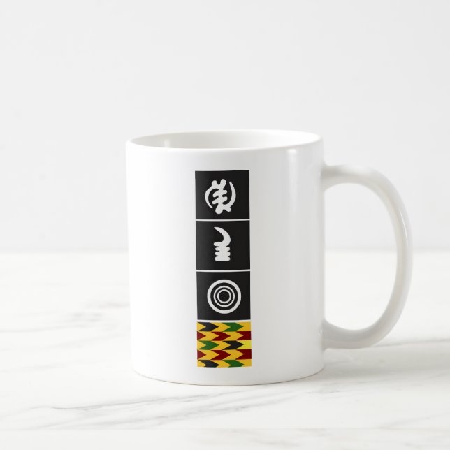 Gye Nyame Adinkra Symbol Coffee Tasse (Rechts)