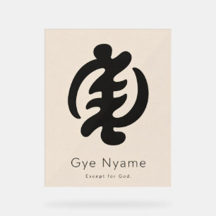 Gye Nyame Adinkra-Symbol Minimalistischer afrika Acrylschild