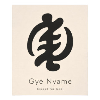 Gye Nyame Adinkra-Symbol | Minimalistischer afrika Fotodruck