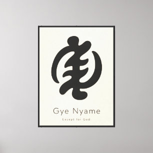 Gye Nyame Adinkra-Symbol Minimalistisches afrika Leinwanddruck