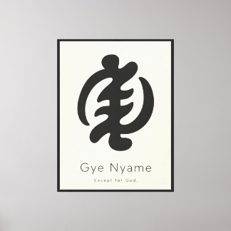 Gye Nyame Adinkra-Symbol | Minimalistisches afrika Leinwanddruck