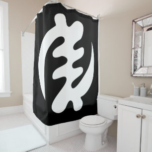 Gye Nyame Gott ist das höchste Adinkra-Symbol Duschvorhang