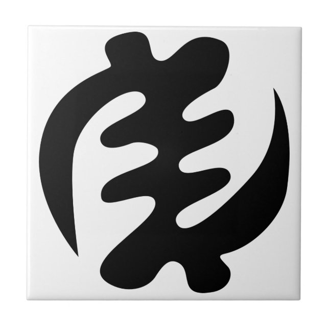 Gye Nyame | Gott ist das höchste Adinkra-Symbol Fliese (Vorderseite)