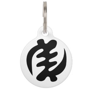 Gye Nyame Gott ist das höchste Adinkra-Symbol Haustiermarke