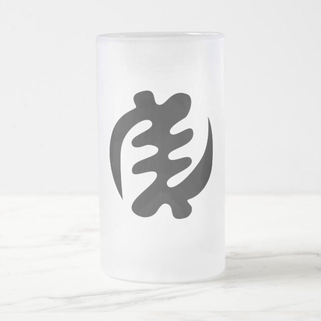 Gye Nyame | Gott ist das höchste Adinkra-Symbol Mattglas Bierglas (Mittel)