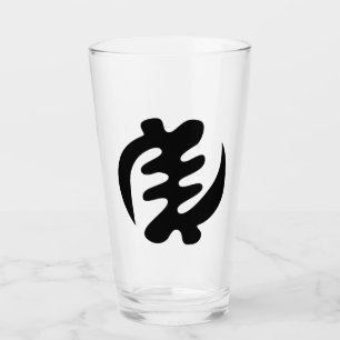 Gye Nyame Gott ist höchstes Adinkra-Symbol Glas