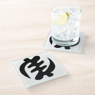 Gye Nyame Gott ist höchstes Adinkra-Symbol Glasuntersetzer