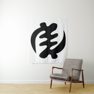 Gye Nyame   Gott ist höchstes Adinkra-Symbol Wandteppich