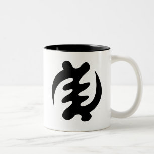 Gye Nyame   Gott ist Oberstes Adinkra Symbol Zweifarbige Tasse