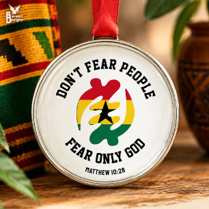 Gye Nyame NUR GOTT FÜRCHTEN Christlich Ghana Ornament Aus Metall