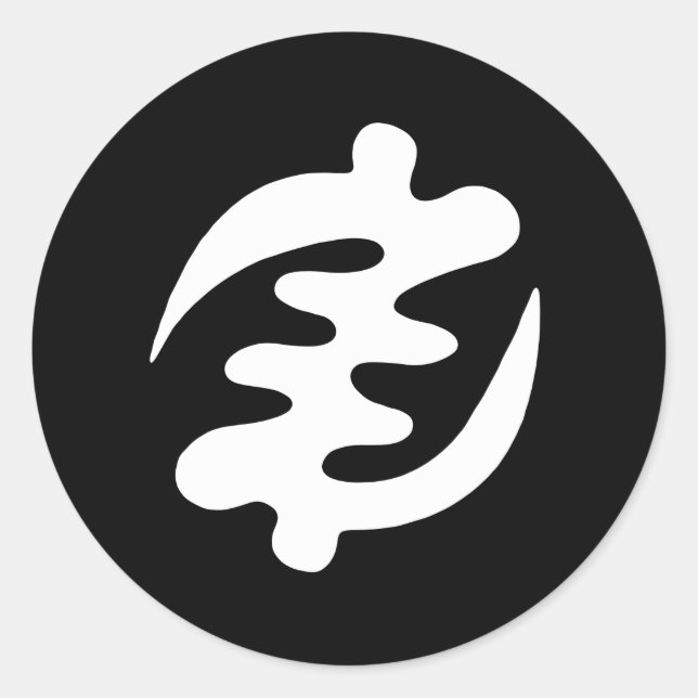 Gye Nyame Runder Aufkleber (Vorderseite)