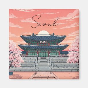 Gyeongbokgung in Seoul, Südkorea Magnet