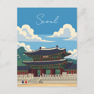 Gyeongbokgung in Seoul, Südkorea Postkarte