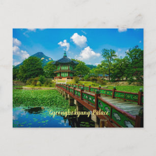 Gyeongbokgung Palace, beschriftet. Postkarte