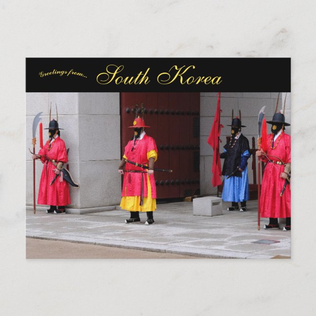 Gyeongbokgung Palace Security Seoul South Korea Postkarte (Vorderseite)