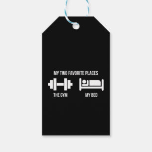 Gym and Bed - Funny Cartoon Piktogramm - Neuheit Geschenkanhänger