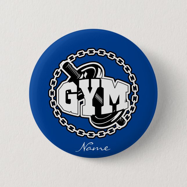 Gym Barbell Logo Thunder_Cove Button (Vorderseite)