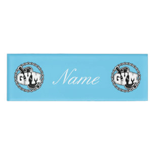 Gym Barbell Logo Thunder_Cove Namenschild