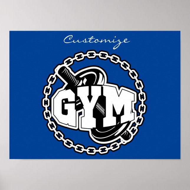 Gym Barbell Logo Thunder_Cove Poster (Vorne)