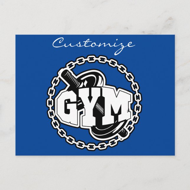 Gym Barbell Logo Thunder_Cove Postkarte (Vorderseite)