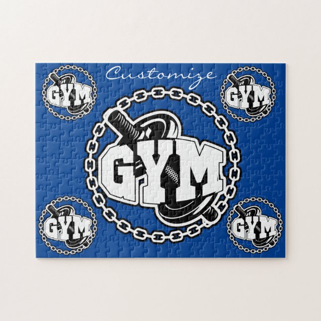 Gym Barbell Logo Thunder_Cove Puzzle (Horizontal)