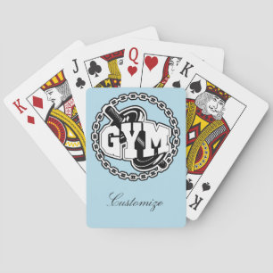 Gym Barbell Logo Thunder_Cove Spielkarten