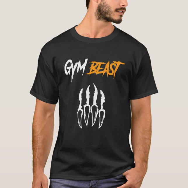 Gym Beast Bodybuilding Kraftheben Gewichtsabnahme T-Shirt (Vorderseite)
