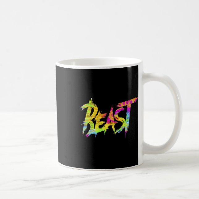 Gym Beast Bodybuilding Workout Humor Tie Dye Weigh Kaffeetasse (Rechts)