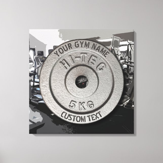 Gym-Besitzer oder User-Fitness Funny Gray Edition Leinwanddruck (Vorderseite)