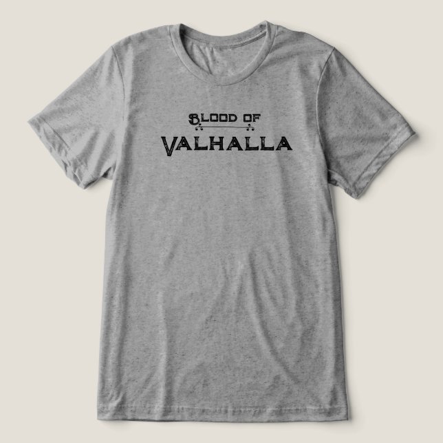 Gym/Blut von Valhallla Tri-Blend Shirt (Design Vorderseite)