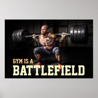 Gym Bodybuilder Workout Motivierend Kostenvoransch Poster
