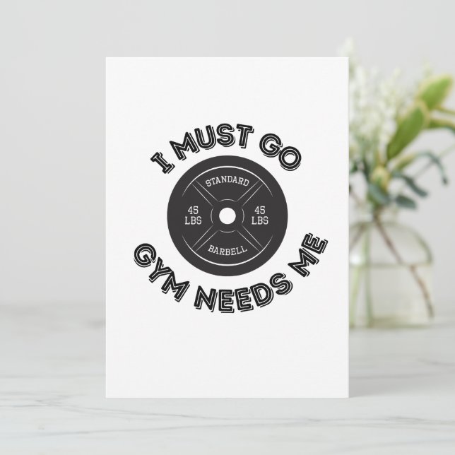 GYM BRAUCHT MICH EINLADUNG (Stehend Vorderseite)