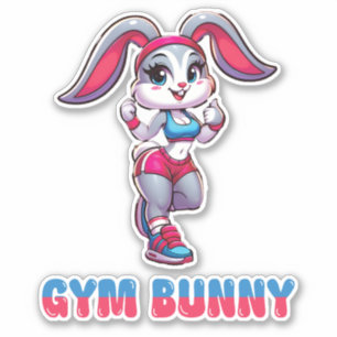 Gym Bunny Aufkleber