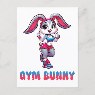 Gym Bunny Postkarte