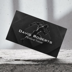 Gym Coach Fitness Personal Trainer Modernes Schwar Visitenkarte