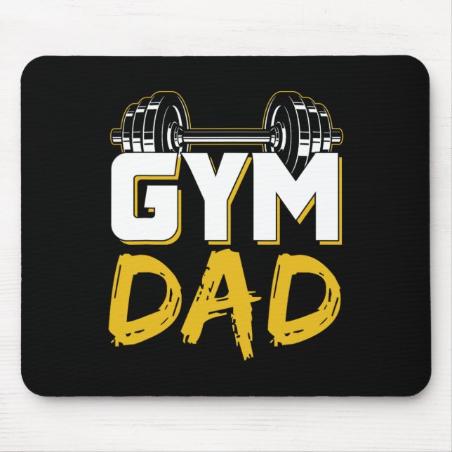 Gym Dad Fitness Workout Weightlifting Training Fat Mousepad (Vorne)