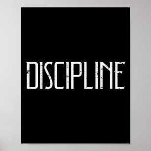 Gym Discipline Workout Fitness Motivierend Men Wo Poster