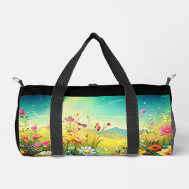 Gym & Duffel Tasche mit farbiger Wiese