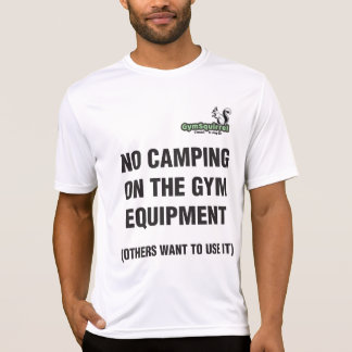 Gym Eichhörnchen Kein Camping schwarze Schrift T-Shirt