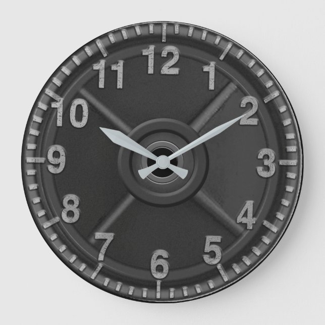 Gym-Eisen-Uhr Große Wanduhr (Vorderseite)