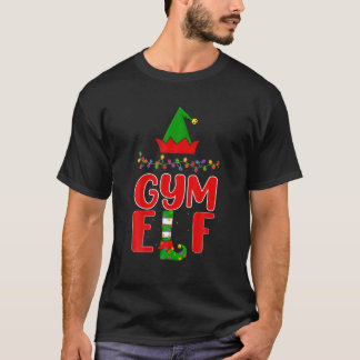 Gym Elf Matching Family Lighting Weihnachten T-Shirt