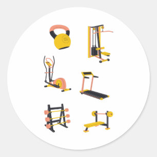 Gym Equipment Sticker Pack