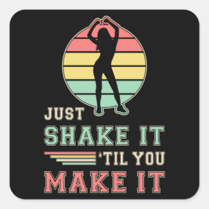 Gym Fitness Dance Dance Workout Sportgeschenk Idee Quadratischer Aufkleber