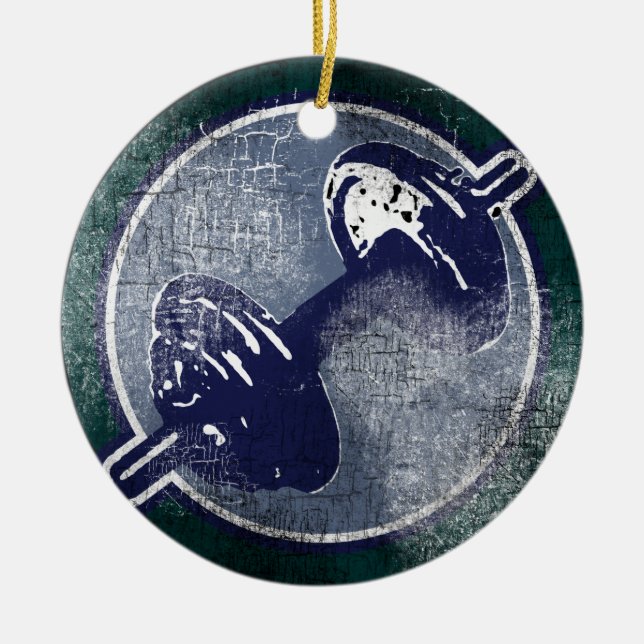 GYM-Fitness Keramik Ornament (Vorne)